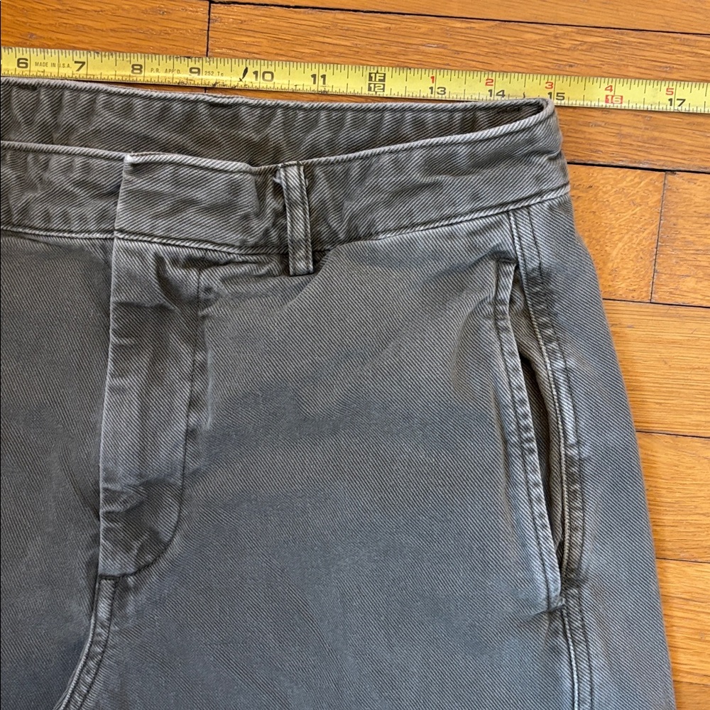 GAP Mid Rise Twill Barrel Pants Black Moss Green - Picture 7 of 13